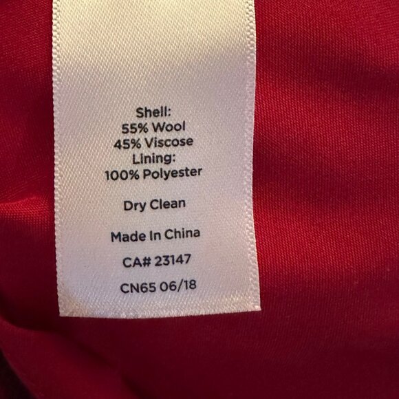 Red & Black Plaid Talbots Skirt Size 10 Wool Blend - Picture 4 of 4